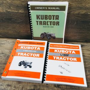 Kubota L185F L185 2wd Tractor Service Manual Parts Operators Workshop Owners Set