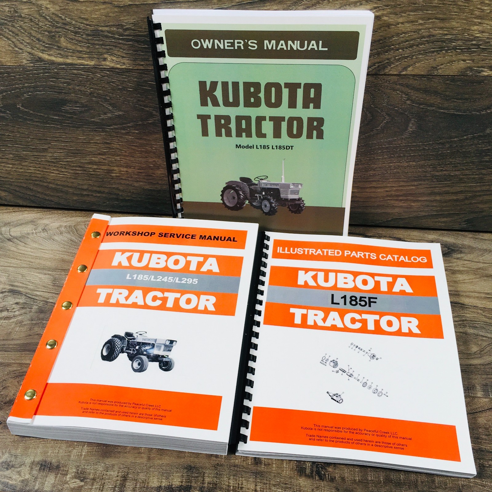 Kubota L185F L185 2wd Tractor Service Manual Parts Operators Workshop Owners Set