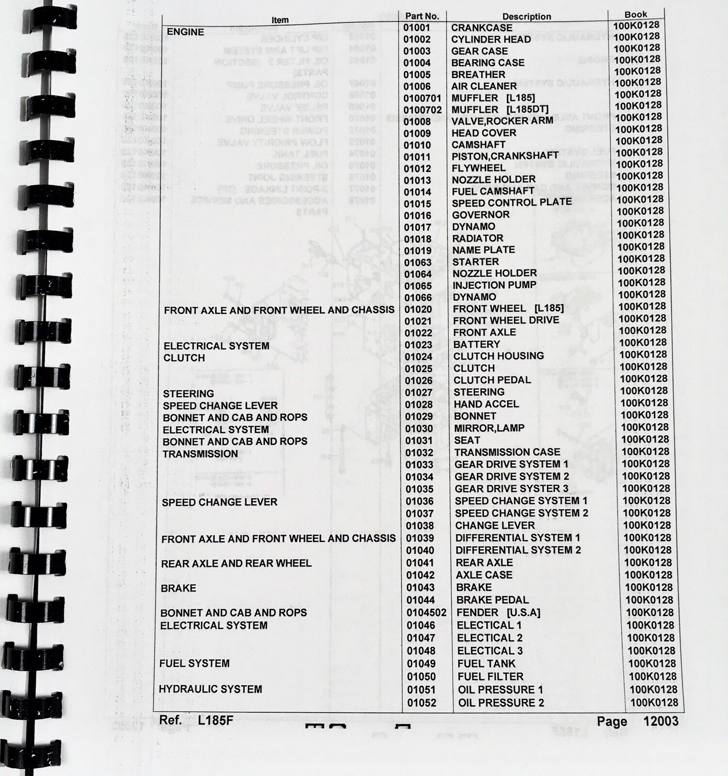Kubota L185F L185 2wd Tractor Service Manual Parts Operators Workshop Owners Set - Image 2
