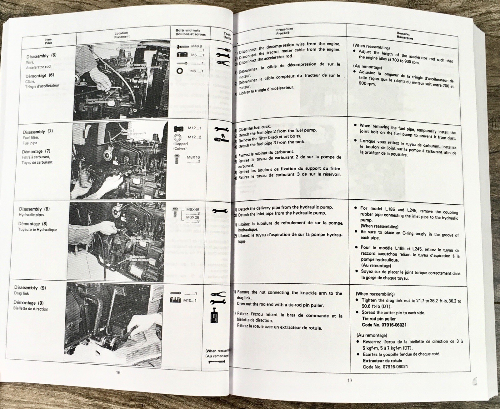 Kubota L185F L185 2wd Tractor Service Manual Parts Operators Workshop Owners Set - Image 10