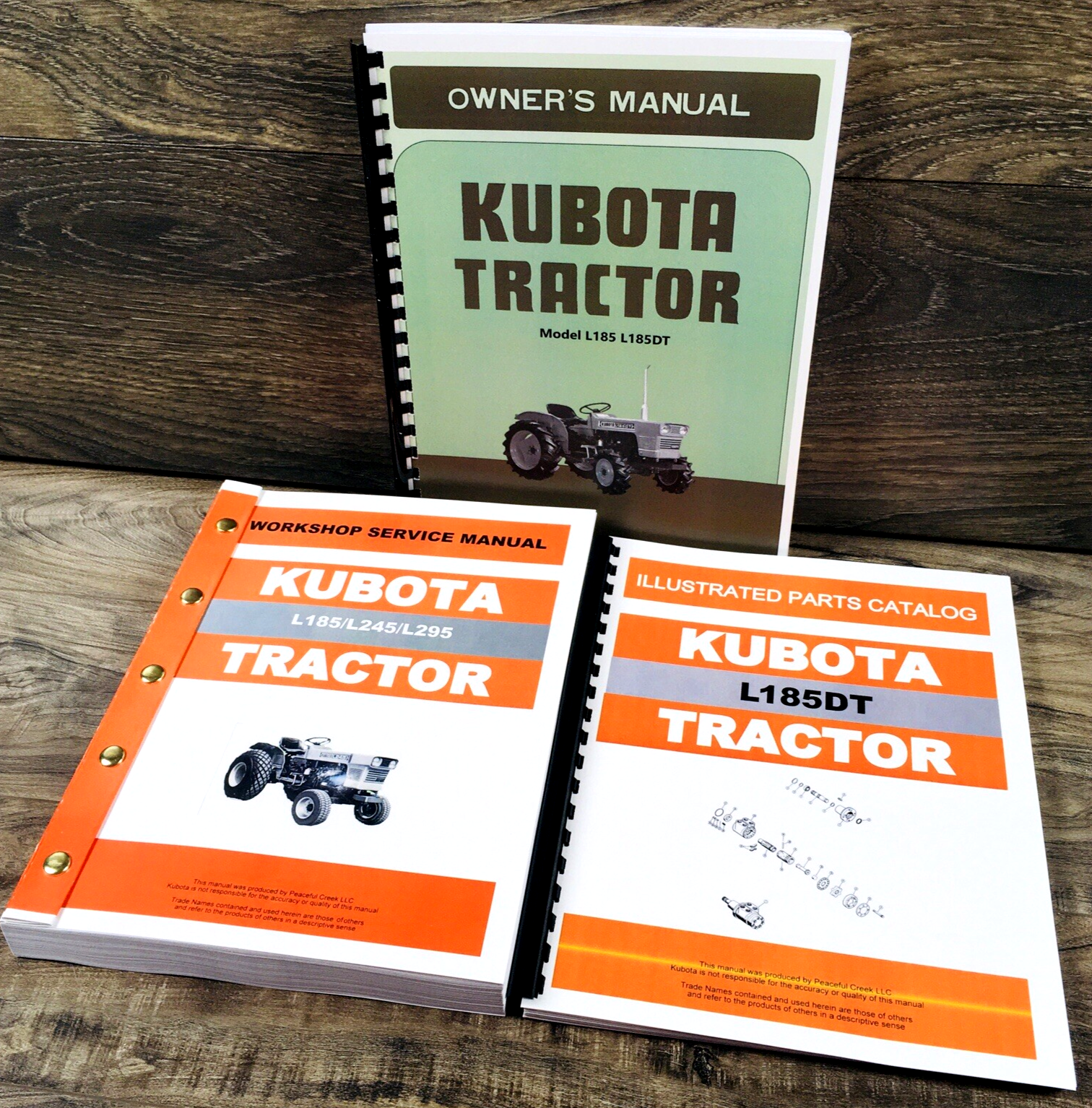 Kubota L185DT L185 4wd Tractor Workshop Service Manual Parts Catalog Operators