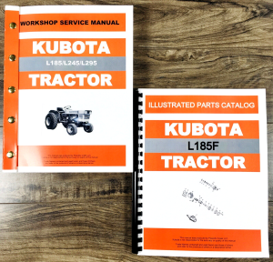 Kubota L185 L185F Tractor Workshop Service Manual Parts Catalog Repair Shop Set