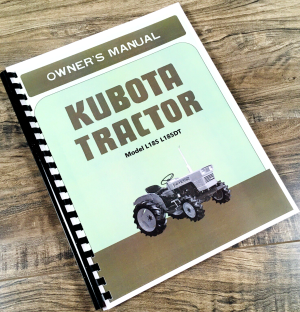 Kubota L185 L185D L185F Tractor Operators Manual Owners Book Maintenance