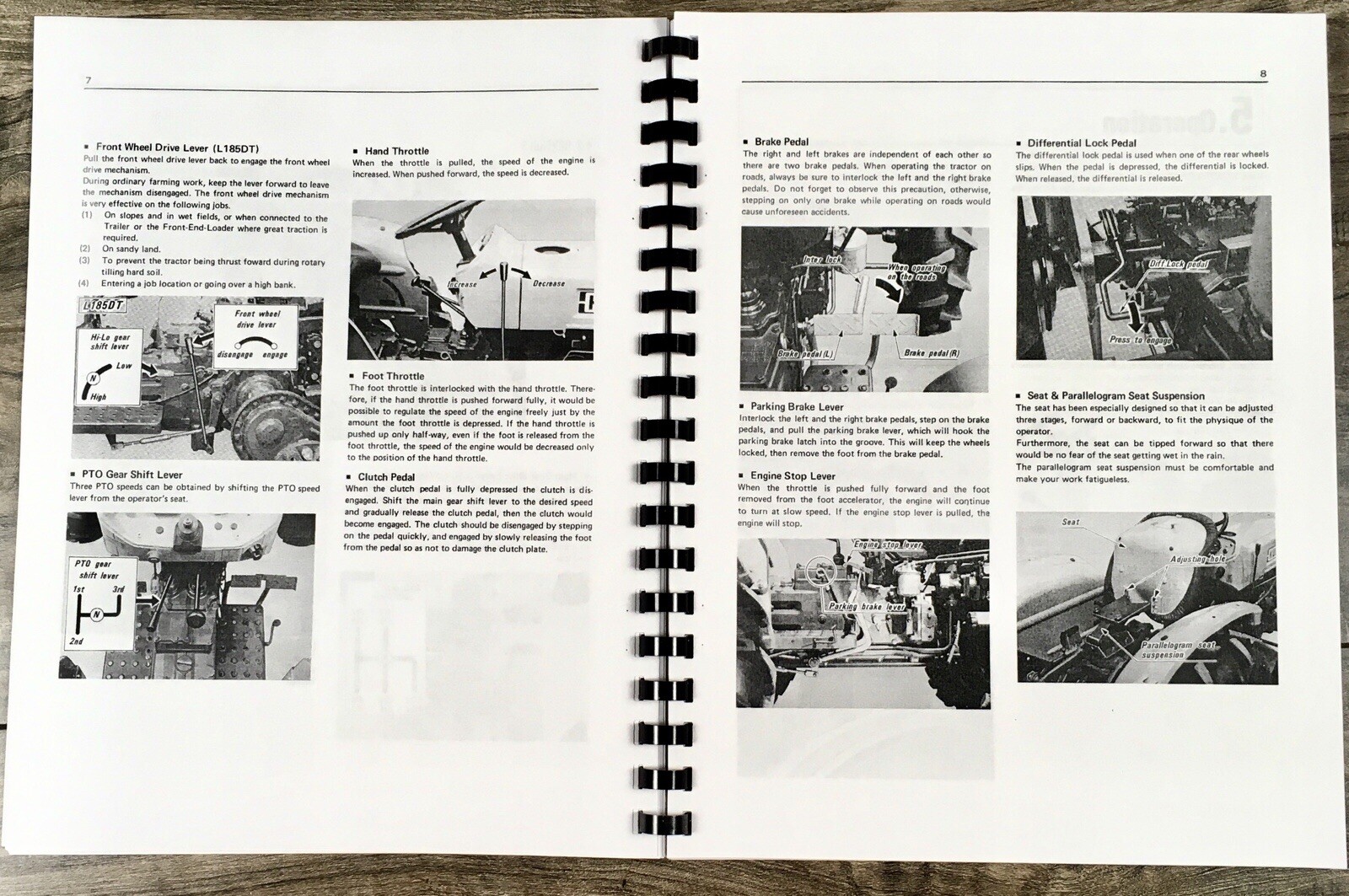 Kubota L185 L185D L185F Tractor Operators Manual Owners Book Maintenance - Image 4