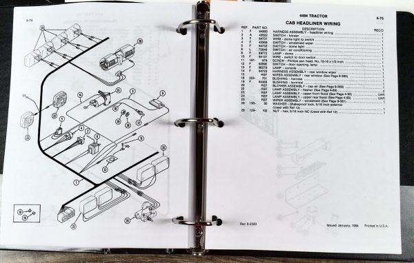 Case 4494 Tractor Service Manual Parts Catalog Repair Shop Set Assembly Book - Image 24