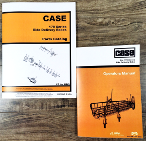 Case F170RG V170RG F170RGM V170RGM Side Delivery Rake Parts Operators Manual Set