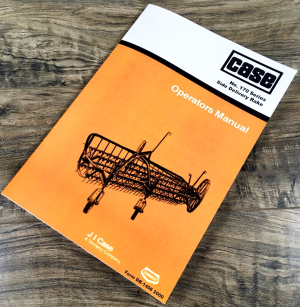 Case 170 Series F170G V170G F170GM V170GM Side Delivery Rake Operators Manual