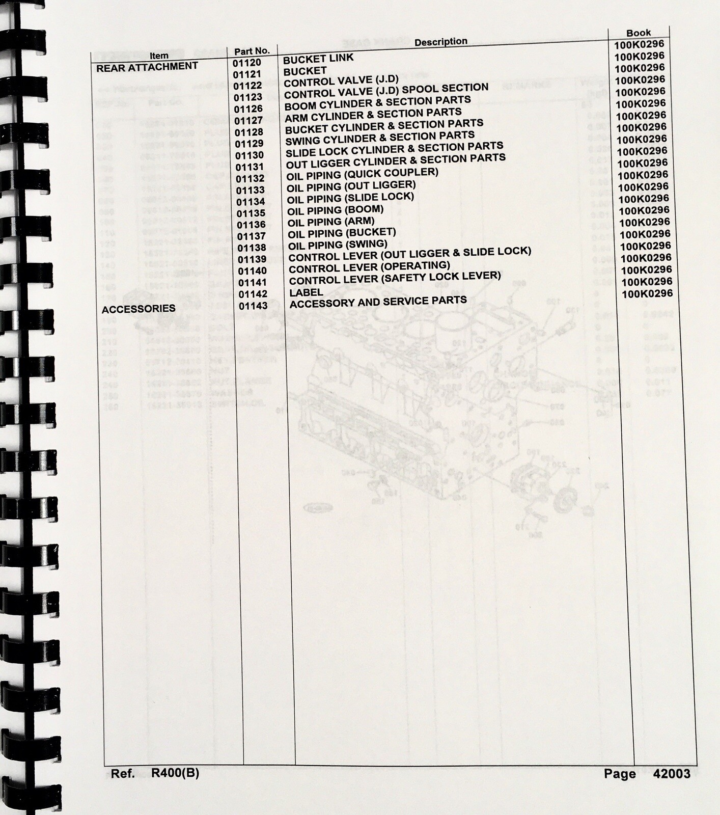 Kubota R400 R400B Wheel Loader Tractor Parts Manual Catalog Book Assembly - Image 4