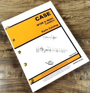 Case W18B W20C Wheel Loader Parts Manual Catalog Book Assembly Schematic Views