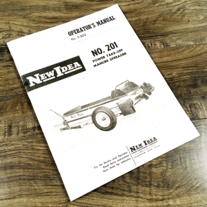 New Idea 201 Power Take-Off Manure Spreader Operators-Parts Manual Owners Book