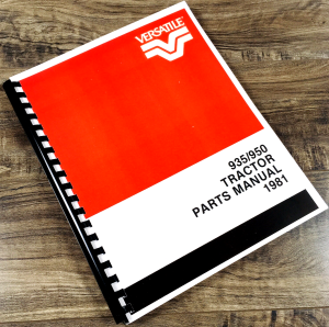 Versatile 935 950 Tractor Parts Manual Catalog Assembly Schematics Book