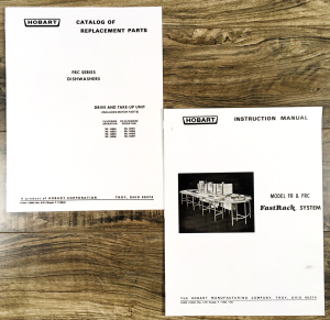 Hobart FRC Fastrack System Dishwasher Parts Operators Manual Set Catalog Owners