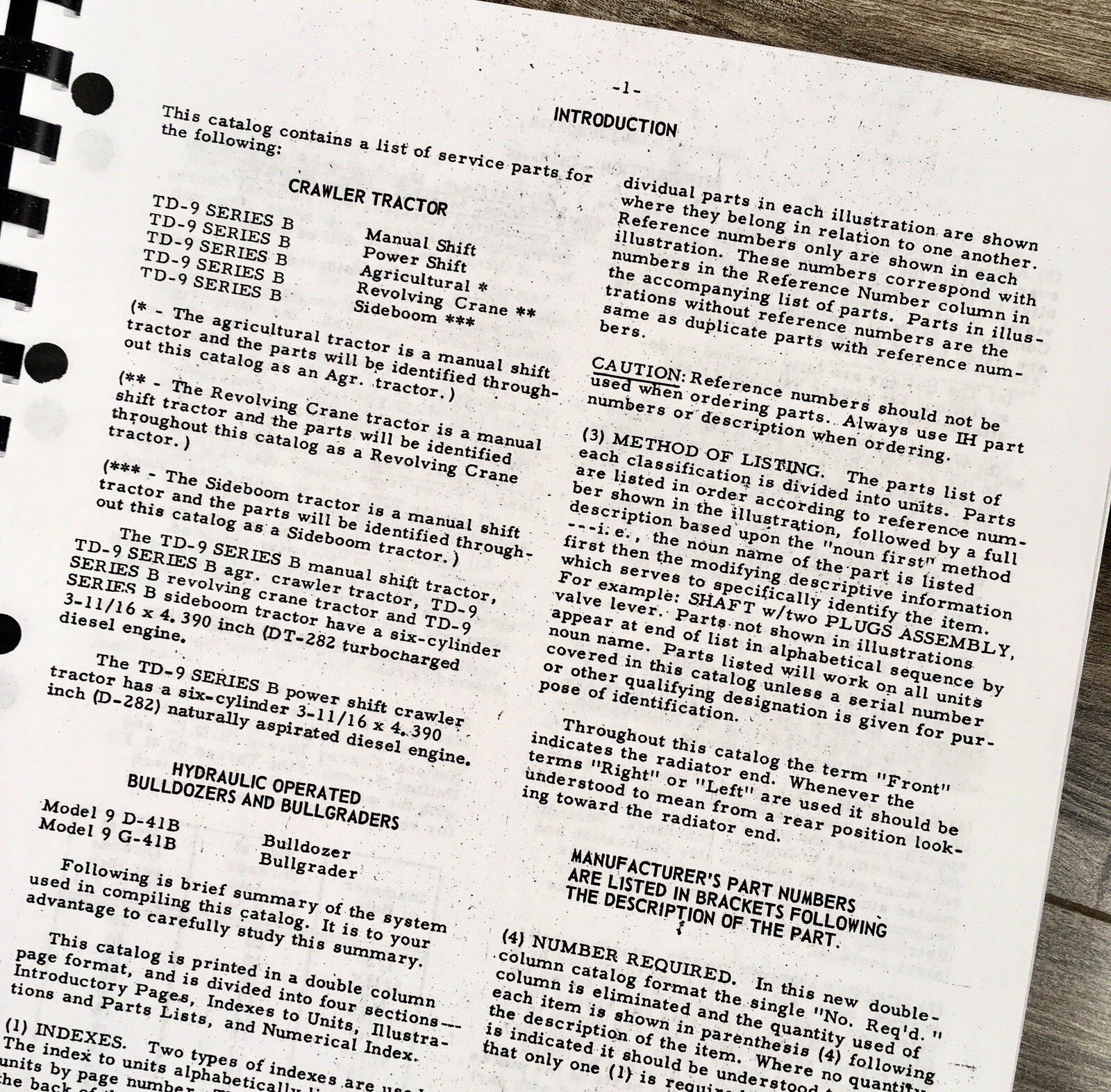 International TD-9 Series B TD-9B Crawler Tractor Bulldozer Parts Manual Catalog - Image 2