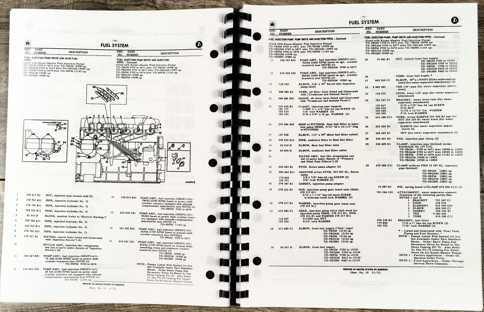 International TD-9 Series B TD-9B Crawler Tractor Bulldozer Parts Manual Catalog - Image 7
