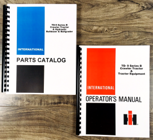 International TD9B Crawler Tractor Dozer Parts Catalog Operators Manual Set