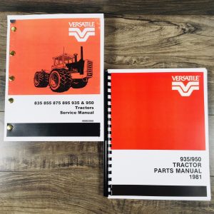 Versatile 935 950 Tractor Service Parts Catalog Manual Set Repair Workshop Shop