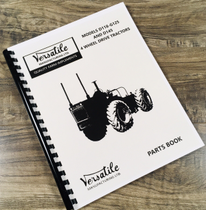 Versatile D118 G125 D145 4 Wheel Drive Tractors Parts Manual Catalog Assembly