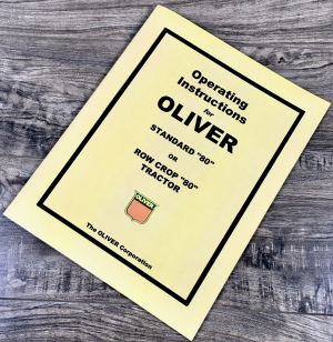 Oliver 80 Tractor Operators Manual Owners Book Maintenance Standard Row Crop