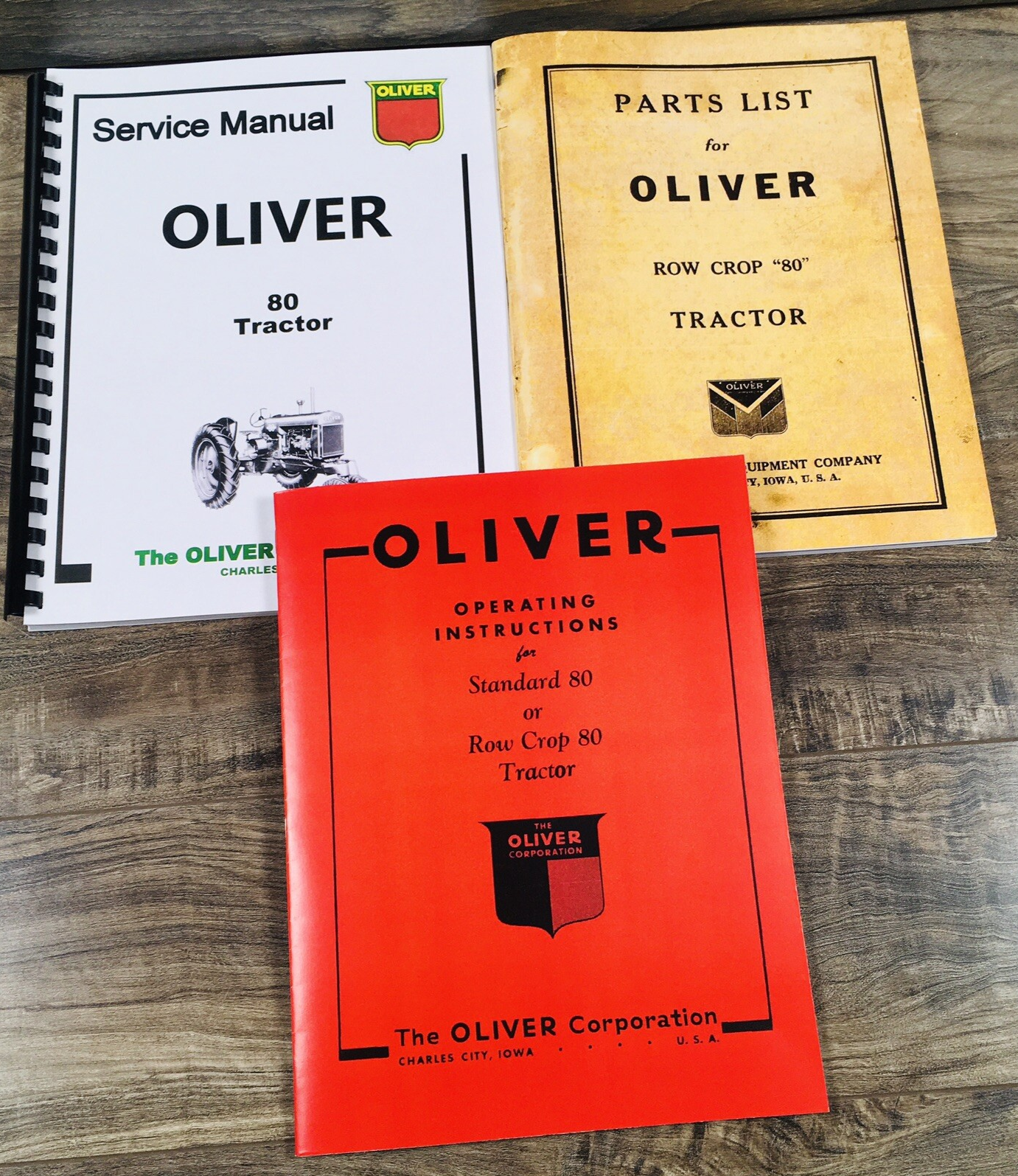 Oliver 80 Row Crop Tractor Service Parts Operators Manual Set Repair Workshop