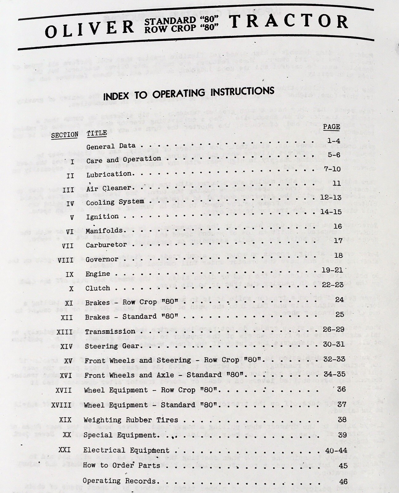 Oliver 80 Row Crop Tractor Service Parts Operators Manual Set Repair Workshop - Image 6