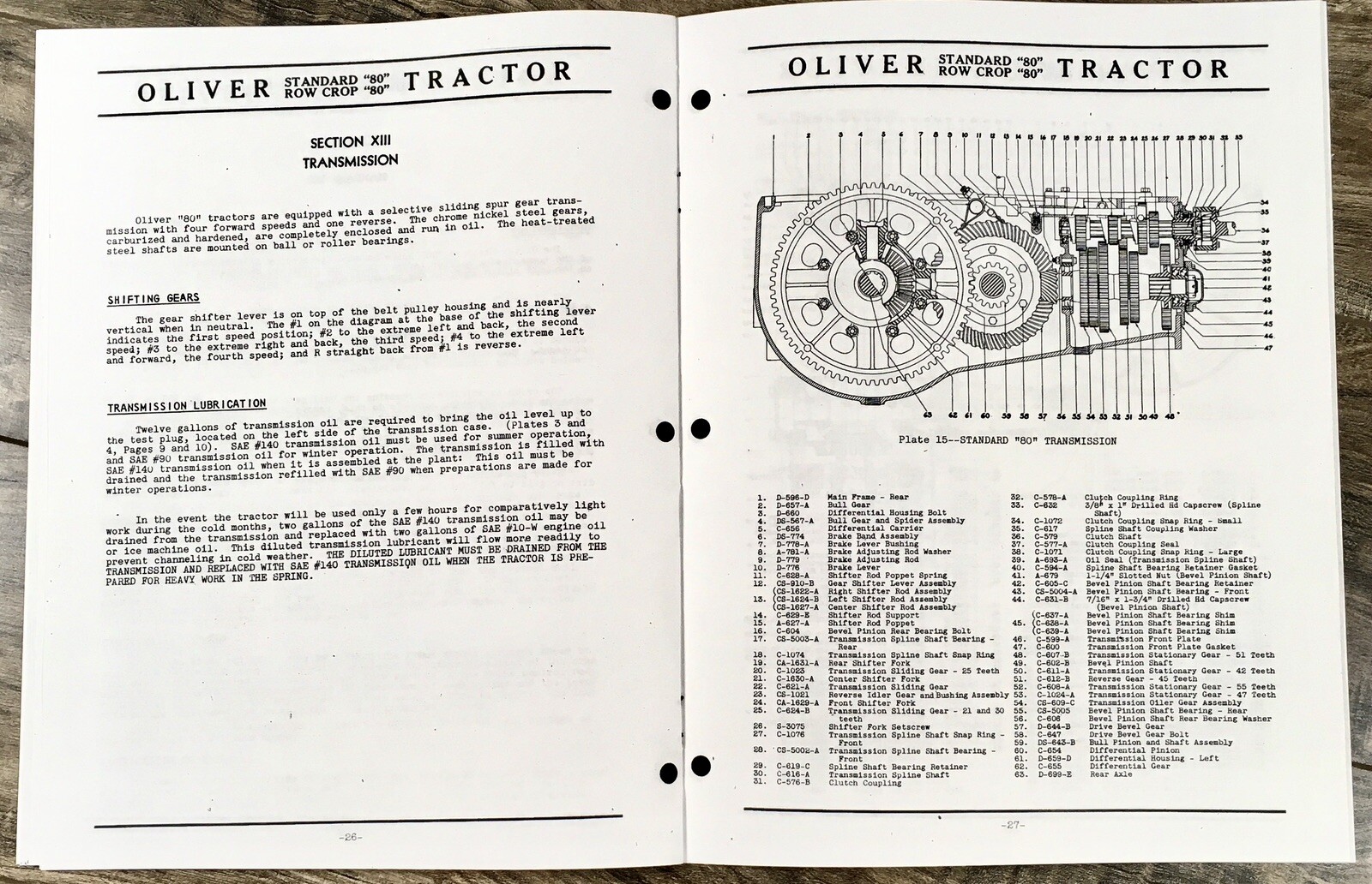 Oliver 80 Row Crop Tractor Service Parts Operators Manual Set Repair Workshop - Image 10