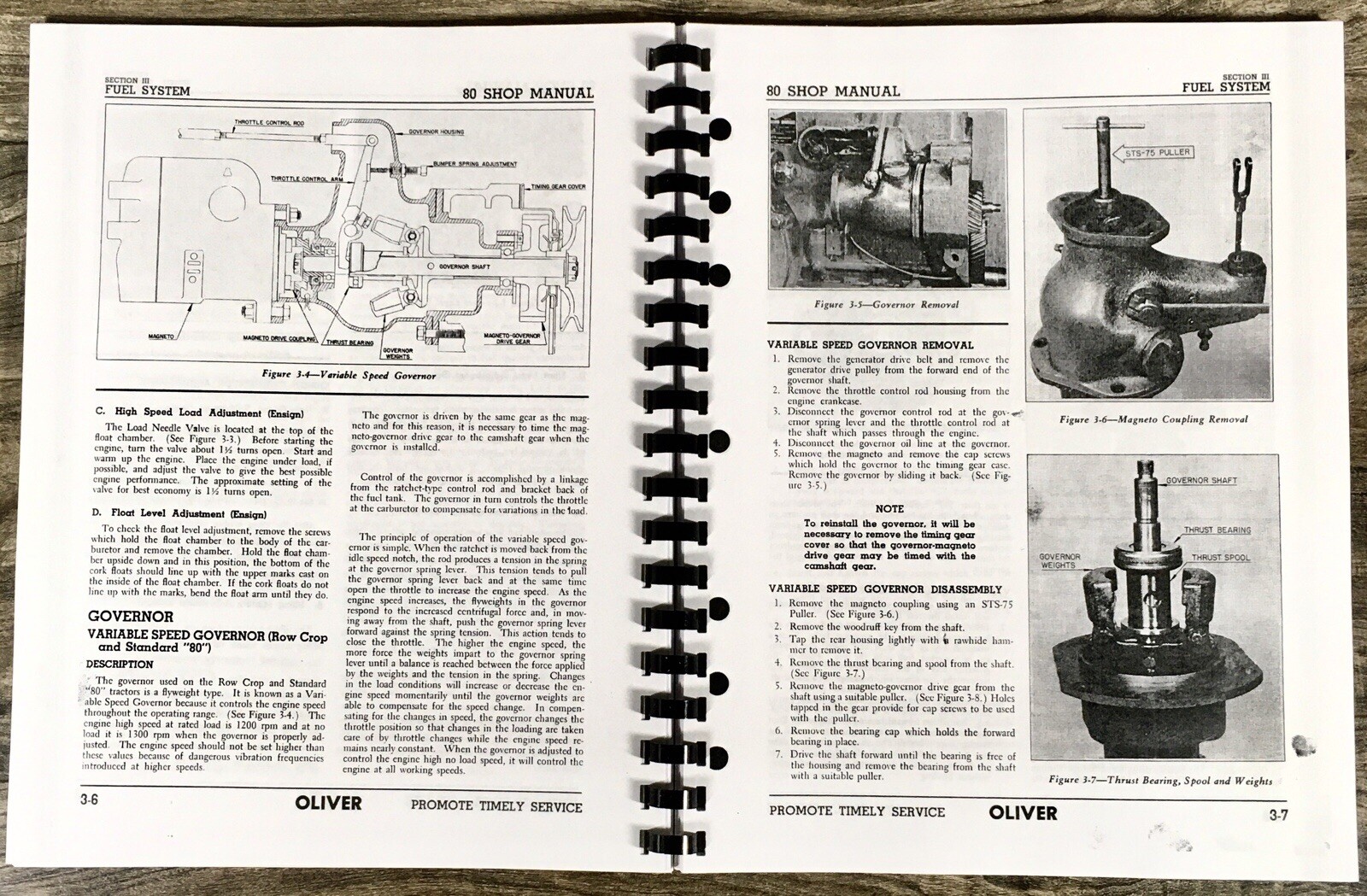 Oliver 80 Row Crop Tractor Service Parts Operators Manual Set Repair Workshop - Image 14