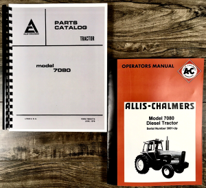 Allis Chalmers 7080 Tractors Parts Operators Manual Owners Catalog SN 3001 & Up