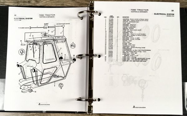 Allis Chalmers 7080 Tractors Service Manual Parts Operators Owners SN 3001-Up - Image 22