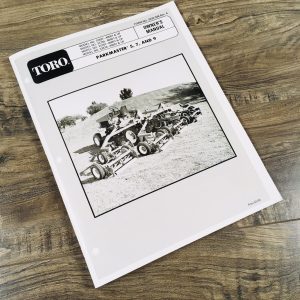 Toro 37027 33755 33787 33876 40001 and Up PM 5 7 9 Tractor Operators Manual