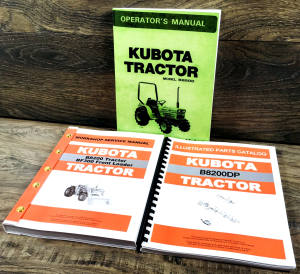 Kubota B8200 B8200D Tractor Service Manual Parts Catalog Operators Repair Shop