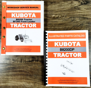 Kubota B8200 B8200D Tractor Service Manual Parts Catalog Repair Shop Workshop