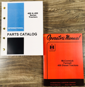Farmall International 450 Diesel Tractor Parts Catalog Operators Manual Owners