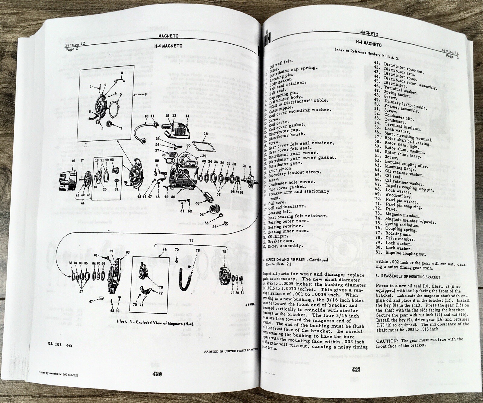International W-400 W-450 Tractor Service Parts Manual Set Shop Repair Catalog - Image 5