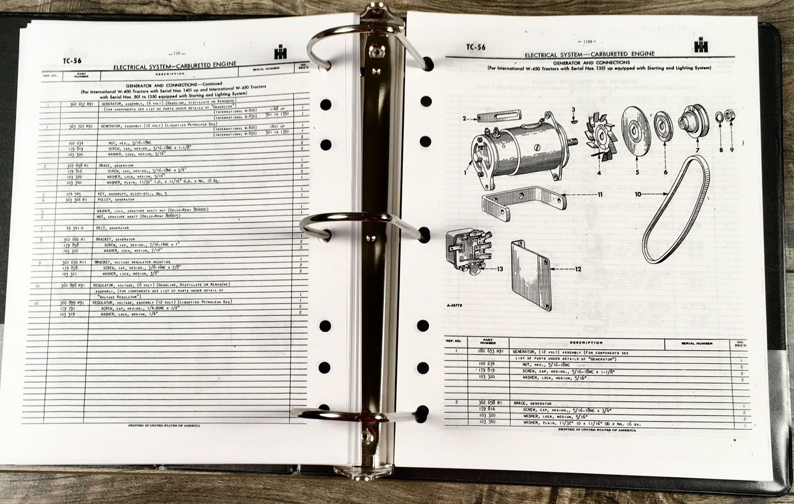 International W-400 W-450 Tractor Service Parts Manual Set Shop Repair Catalog - Image 17