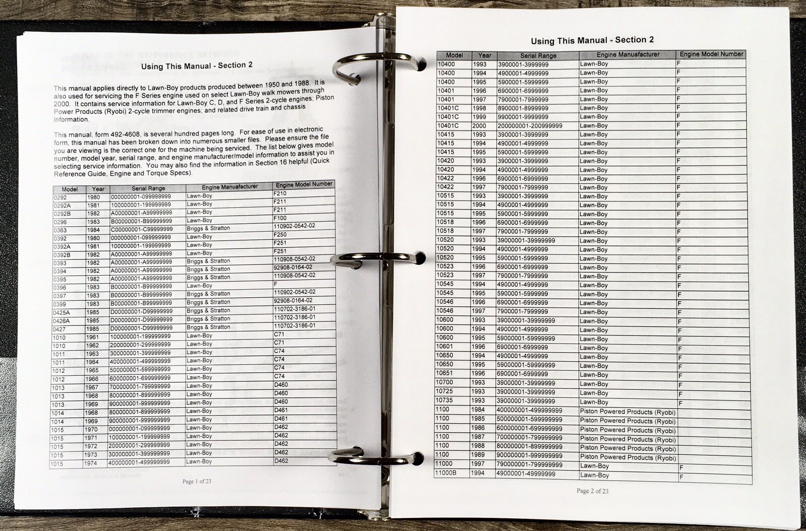 Lawn Boy 0425A 0426A 0427 1010 Lawn Mower Service Manual Repair Shop Lawnboy - Image 3