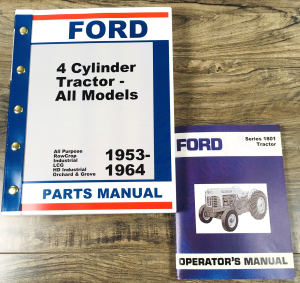 Ford 1821 1841 Gasoline Tractor Parts Operators Manual Owners Set Catalog Book