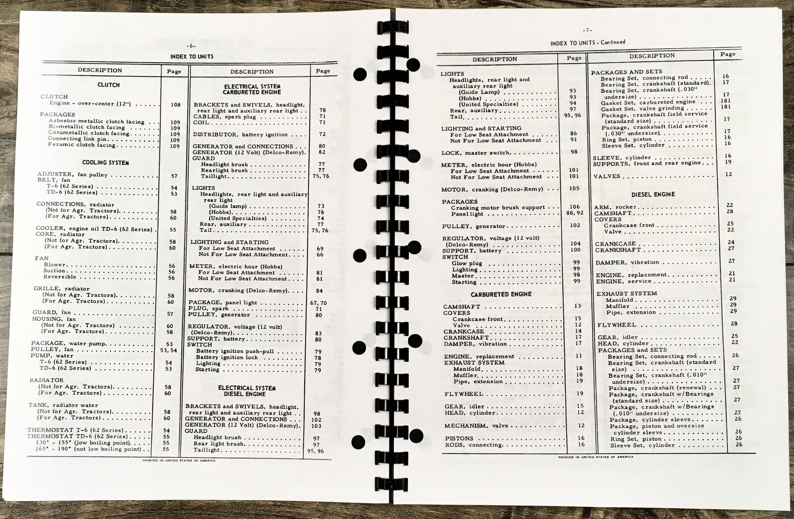 International TD-6 62 Series Crawler Tractor Service Parts Operators Manual Set - Image 4