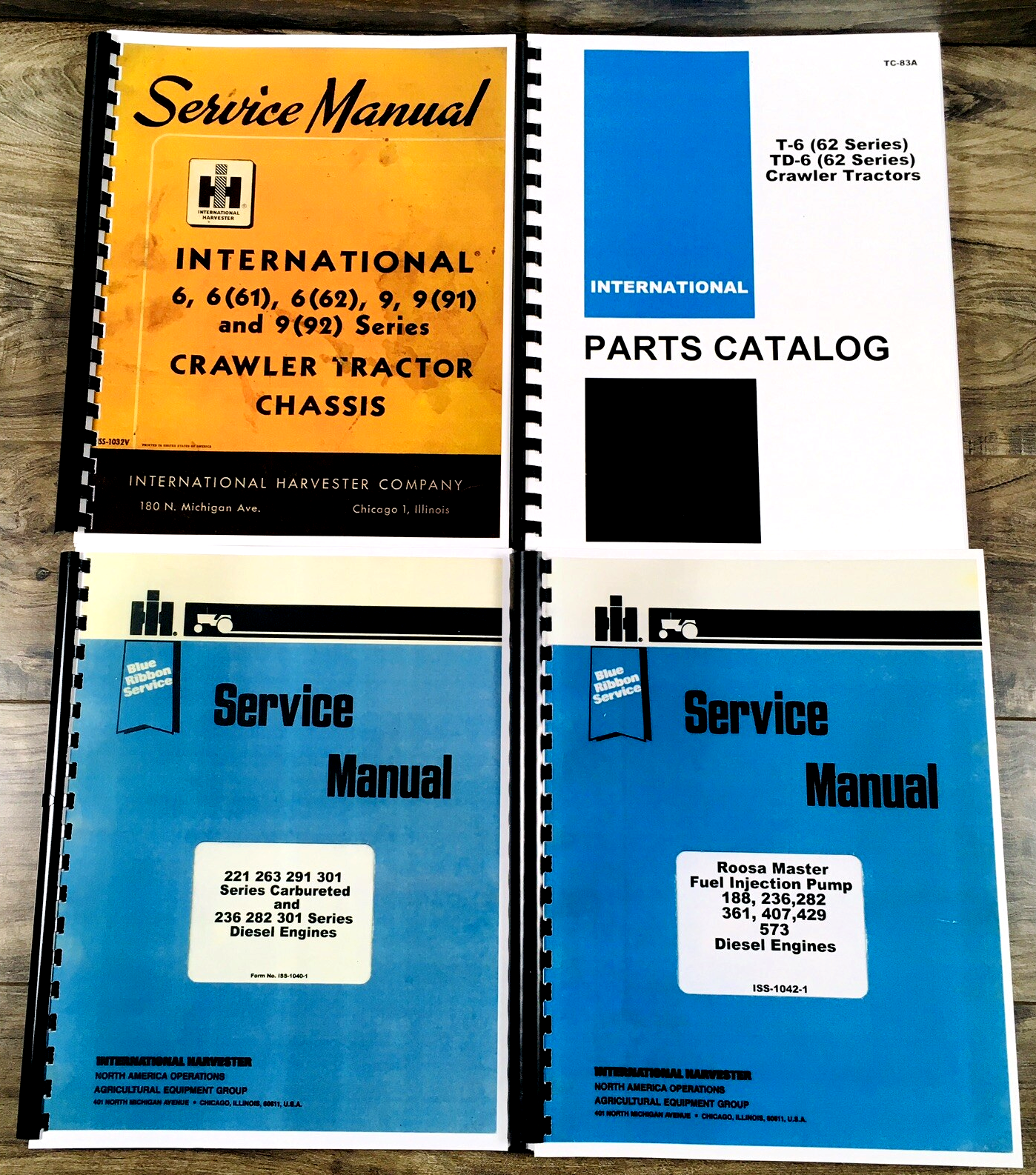 International T-6 TD-6 62 Series Crawler Tractor Service Parts Manual Set Repair