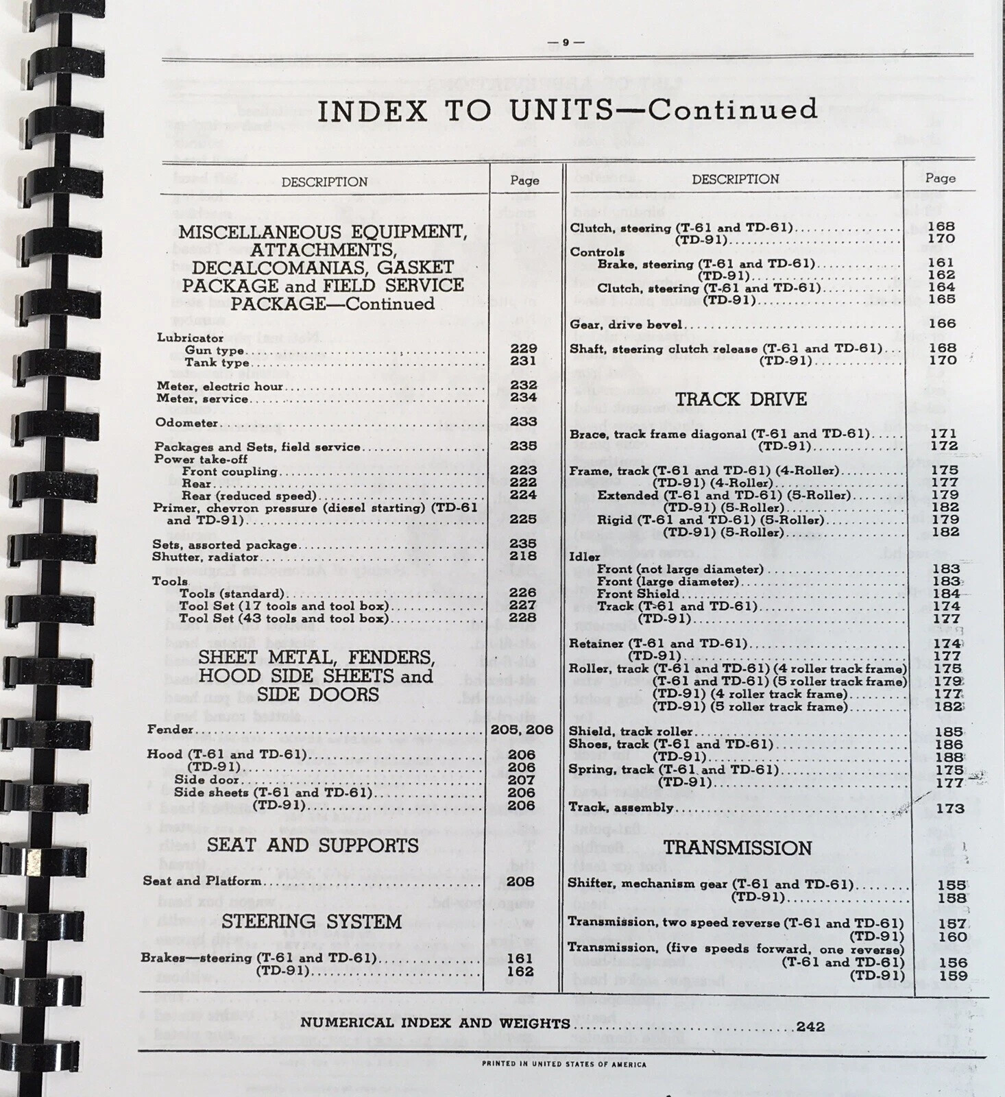 International T-6 61 Series Crawler Tractor Parts Operators Manual Set Catalog - Image 5