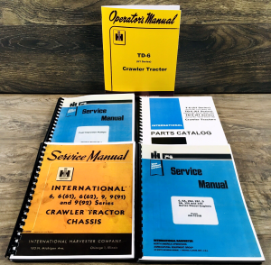 International TD-6 61 Series Crawler Tractor Service Parts Operators Manual Set