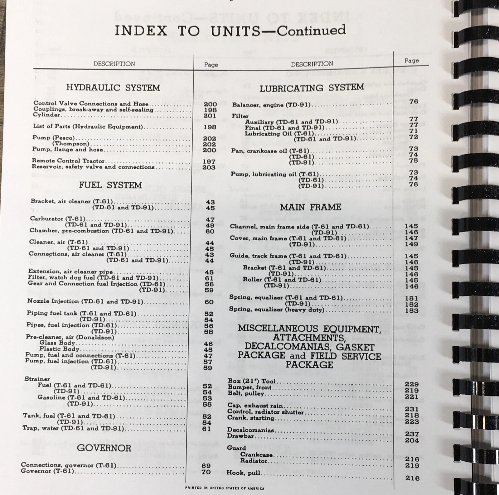 International TD-9 91 Series Crawler Tractor Service Parts Operators Manual Set - Image 8