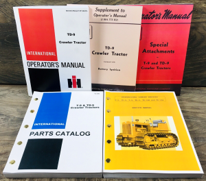 International TD-9 Crawler Tractor Service Parts Operators Manual Set Dozer