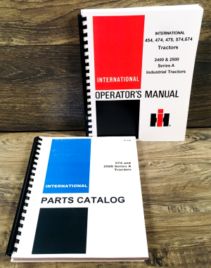 International 2500 Series A 2500A Tractor Parts Operators Manual Set Owners Book