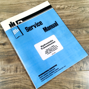 International Hydrostatic Transmission Service Manual for 2500B 3400A 3500A