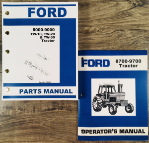 Ford 8700 9700 Tractor Parts Operators Manual Owners Set Catalog Assembly Book