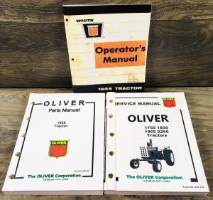 Oliver 1955 Tractor Service Parts Operators Manual Set Repair Workshop Shop Book