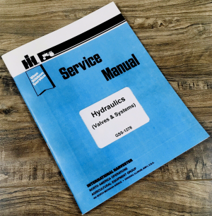 International Hydraulic Valves Systems Service Manual 161 163 Windrower