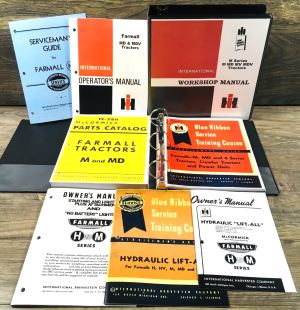 Farmall International MD MDV Tractor Service Parts Operators Manual Binder