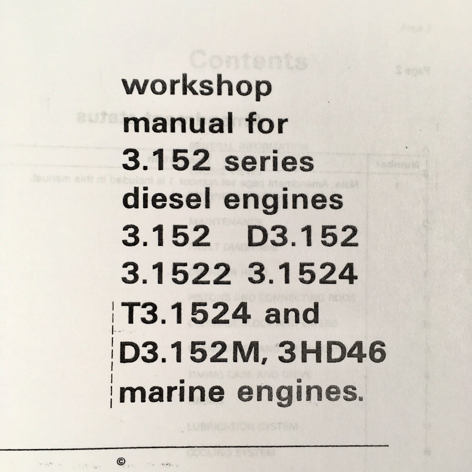 Service Manual for Perkins A3.152 T3.1524 Diesel Engine Repair Shop Workshop - Image 2