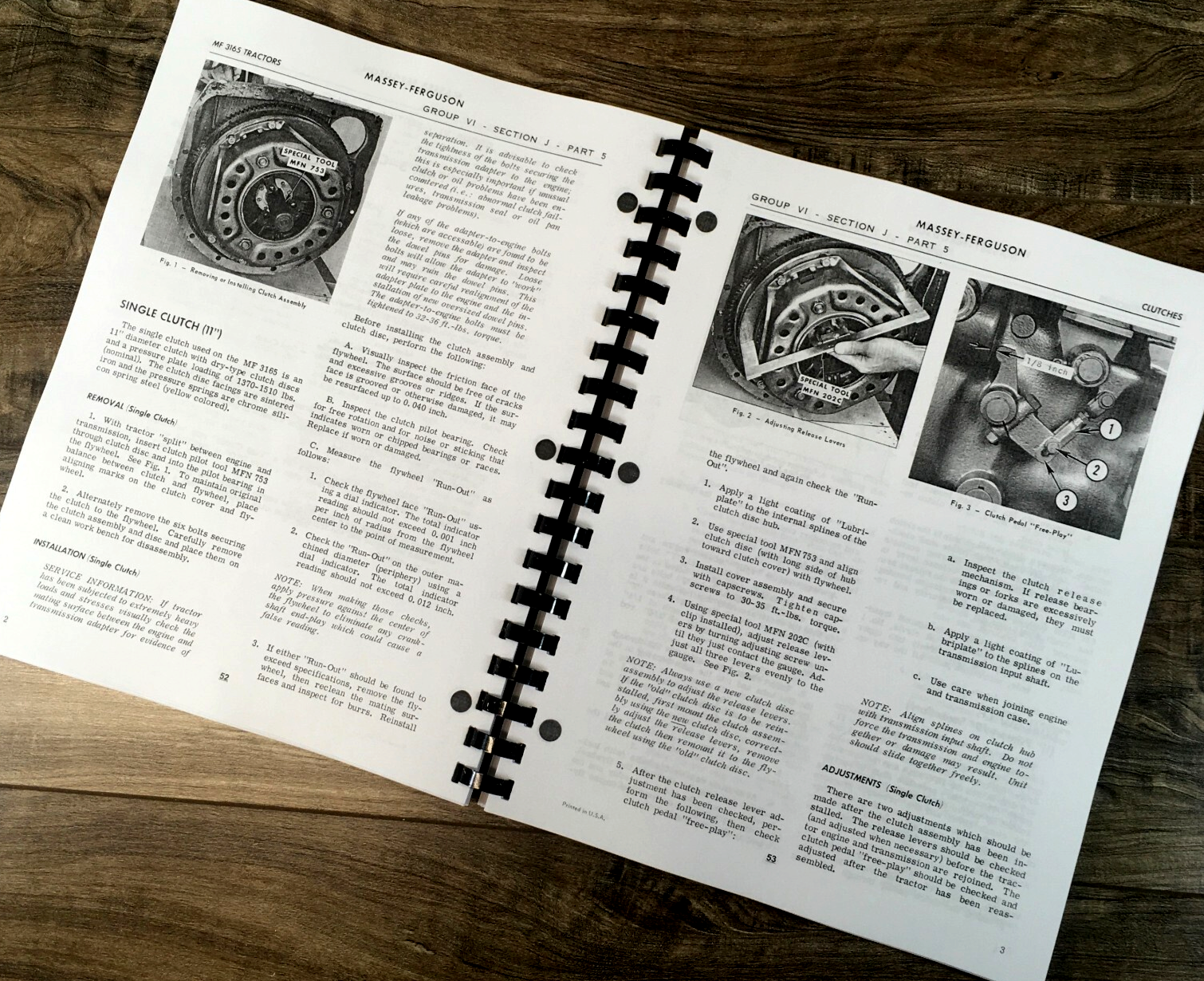 Massey Ferguson MF 3165 Gas Industrial Tractor Service Manual Parts Operators - Image 8